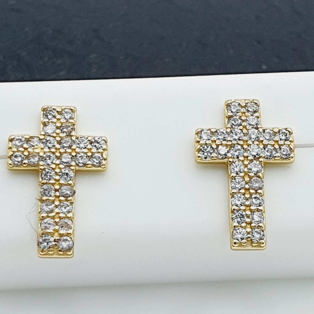 "14K Gold Plated 925 sterling silver luxury CZ Earring, RJUS2112